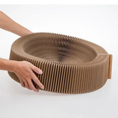Corrugated Scratching Board Organ Nest Foldable Large Cat Toy Claw Sharpener Pet Supplies null
