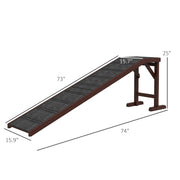 Pet Ramp For Dogs With Non-slip Carpet And Top Platform null