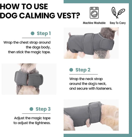 Pet Vest Dog Anxiety Relief Clothing Puppy Clothing With Shock Protection Features null