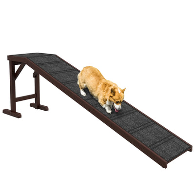 Pet Ramp For Dogs With Non-slip Carpet And Top Platform null