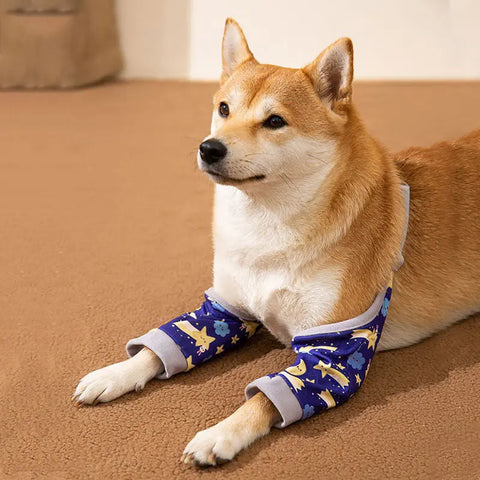 Dogs Knee Protector Pad For Calluses, Dog Knee Brace, Front Elbow Support Wrap, Dog Sleeves For Wounds Dog Elbow Callus Treatment For Medium Large Dogs With Scarf null