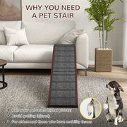 Pet Ramp For Dogs With Non-slip Carpet And Top Platform null