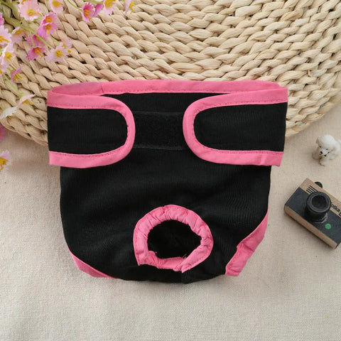 Dog Shorts Puppy Physiological Diapers Panties Waterproof Adjustable Cute Pattern Dog Physiological Pants Pet Costumes Supplies null