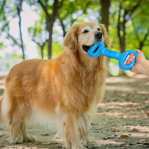 Dog Bones For Aggressive Chewers, Dog Chews Toys Long Lasting, Interactive Dog Bone Toys With Pull Band, Dog Teething Toy null
