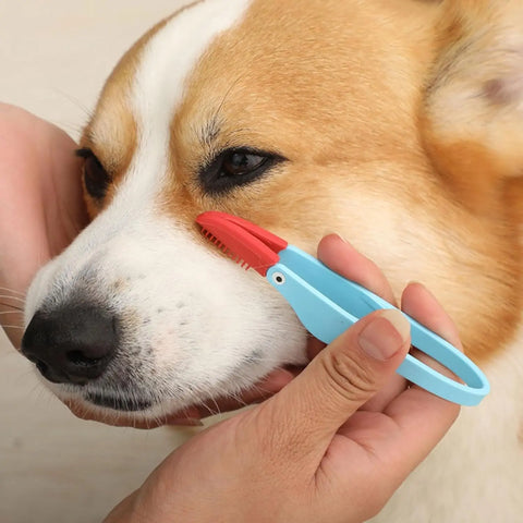 Pet Tear Marks Brush Pet Tear Marks Brush Cat Dog Eye Excrement Brush Soft Washable Pet Combing Brush With Handle Tear Comb Tear Stain Remover Comb Pet Grooming Tools null