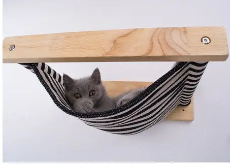Cat hammock on the wall null