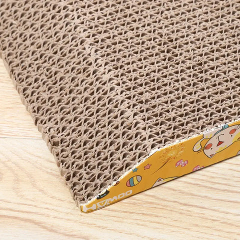 Trapezoidal corrugated cat scratching board null