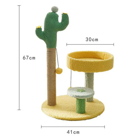 Cactus Climbing Frame Cat Sisal Hemp Column Grinding Claw null