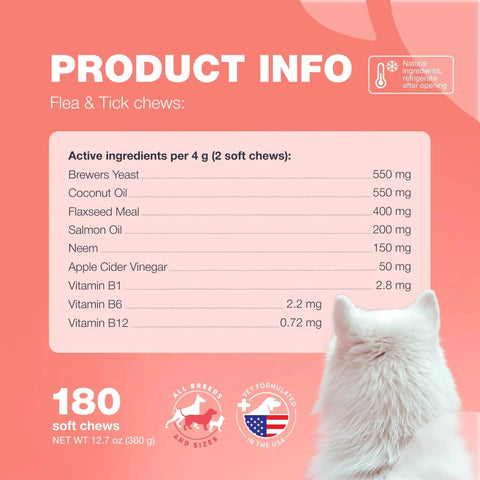 Dog Flea And Tick Treatment Chews - Natural Flea & Tick Control null