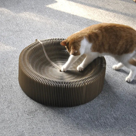 Corrugated Scratching Board Organ Nest Foldable Large Cat Toy Claw Sharpener Pet Supplies null