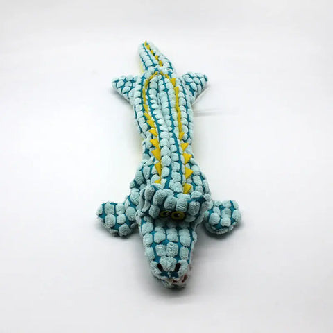 Dog chews and makes noise alligator toy null