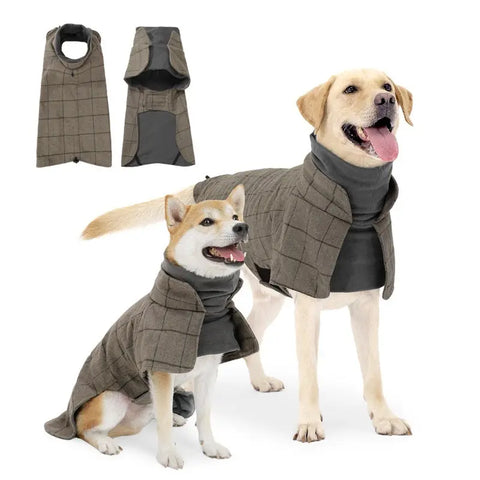 Dog Cotton Clothing British Style Dog Suit Vest Cold-proof Warm Dog Clothes Dog Cloak null