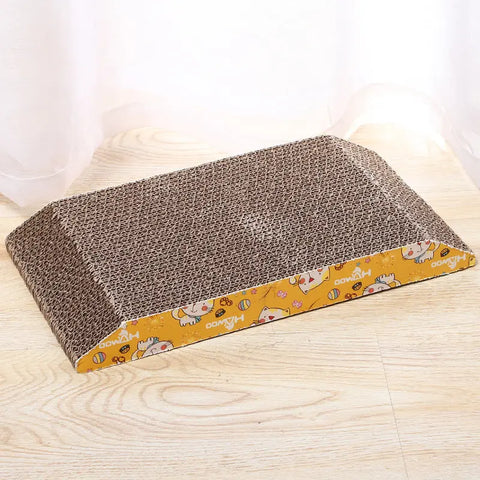 Trapezoidal corrugated cat scratching board null