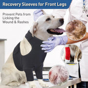 Pet Front Leg Sleeve Wrap Support Aids In Healing Comfortable Sleeve Leggings Against Licking Dog Leggings Elbow Brace null