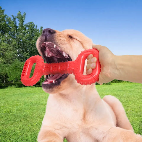 Dog Bones For Aggressive Chewers, Dog Chews Toys Long Lasting, Interactive Dog Bone Toys With Pull Band, Dog Teething Toy null