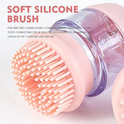 Cat Dog Pet Bath Brush Silicone Cat Dog Grooming Brush Puppy Massage Brush Hair Fur Cleaning Brush With Shampoo Dispenser Double Brush Head null