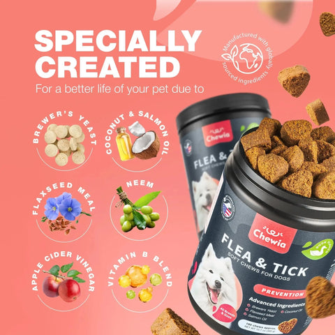 Dog Flea And Tick Treatment Chews - Natural Flea & Tick Control null