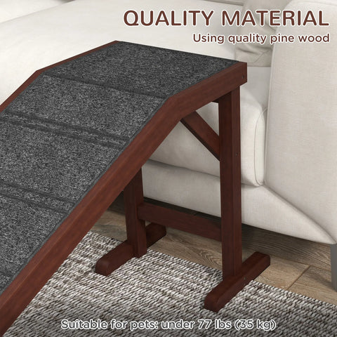 Pet Ramp For Dogs With Non-slip Carpet And Top Platform null