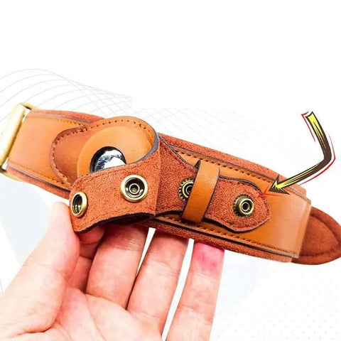 Location Tracker First Layer Leather Dog Pet Collar null