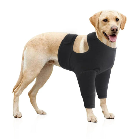 Pet Front Leg Sleeve Wrap Support Aids In Healing Comfortable Sleeve Leggings Against Licking Dog Leggings Elbow Brace null