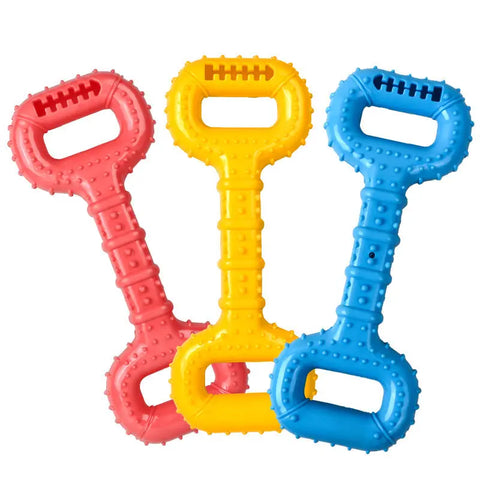 Dog Bones For Aggressive Chewers, Dog Chews Toys Long Lasting, Interactive Dog Bone Toys With Pull Band, Dog Teething Toy null