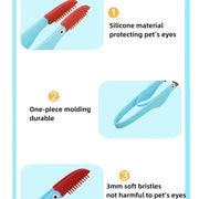 Pet Tear Marks Brush Pet Tear Marks Brush Cat Dog Eye Excrement Brush Soft Washable Pet Combing Brush With Handle Tear Comb Tear Stain Remover Comb Pet Grooming Tools null