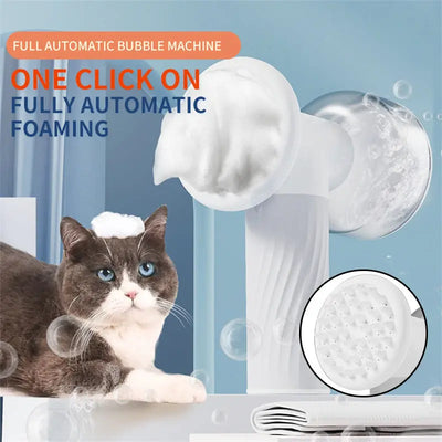 Automatic Foaming Dog Cat Bath Brush Dog Shampoo Brush With Soap Dispenser Electric Pet Grooming Massage Brush Pet Bath Brush Scrubber Comb For Dog Cat Pet Products null