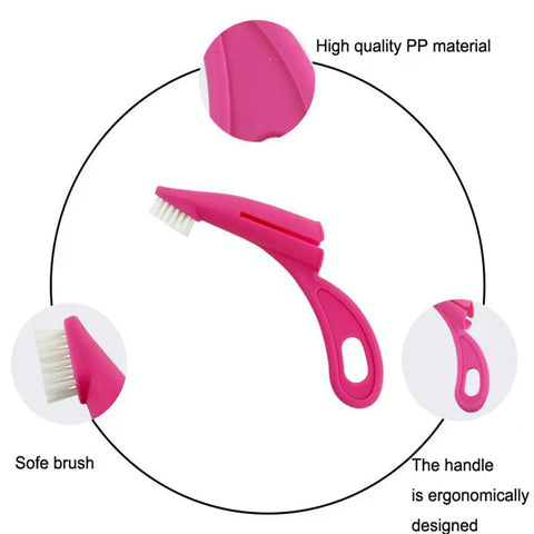 Pet Finger Toothbrush Teddy Dog Brush Bad Breath Tartar Teeth Tool Dog Cat Cleaning Supplies 2 Colors Cat Dog Toothbrushes null
