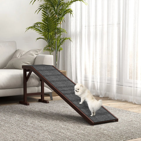 Pet Ramp For Dogs With Non-slip Carpet And Top Platform null