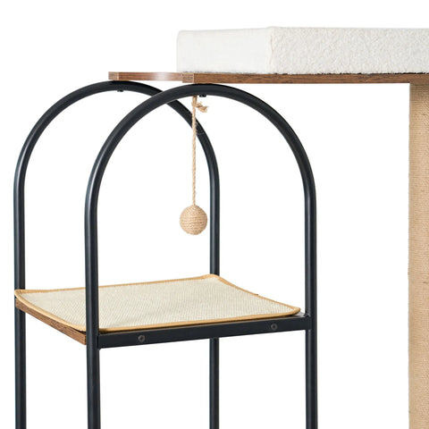 Cat Climbing Frame,Cat Tree,Modern Cat Tower, Multi-Level Cat Condo With 1 Caves,2 Scratching Posts,Perch,for Indoor Cats null