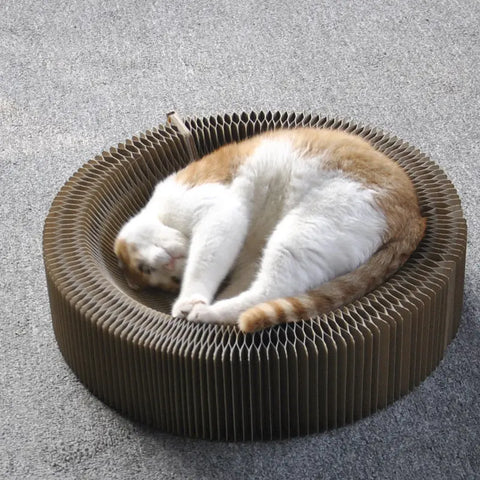 Corrugated Scratching Board Organ Nest Foldable Large Cat Toy Claw Sharpener Pet Supplies null