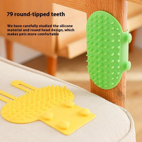 Pets Cat Hair Removal Massage Comb Cats Scratching Rubbing Brush Kitten Grooming Self Cleaning Wall Corner Cat Scratcher Combs Pet Products null