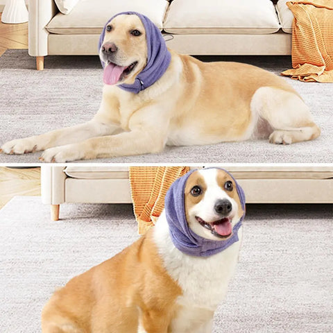 Noise Reduction Dog Hoodie Dog Head Warp Dog Calming Hoodie Hematoma Ear Wraps Head Cover Muffs For Anxiety Relief Pet Supplies null