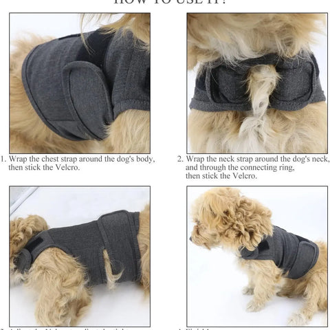 Classic Dog Anxiety Jacket Breathable Thunder Vest For Dogs Thunder Vest For Dogs Anxiety Shirt Dog Clothes For Anxiety Stress null