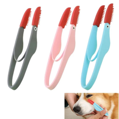 Pet Tear Marks Brush Pet Tear Marks Brush Cat Dog Eye Excrement Brush Soft Washable Pet Combing Brush With Handle Tear Comb Tear Stain Remover Comb Pet Grooming Tools null