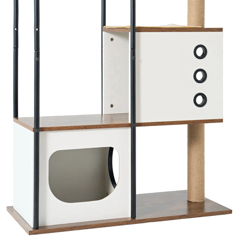 Cat Climbing Frame,Cat Tree,Modern Cat Tower, Multi-Level Cat Condo With 1 Caves,2 Scratching Posts,Perch,for Indoor Cats null