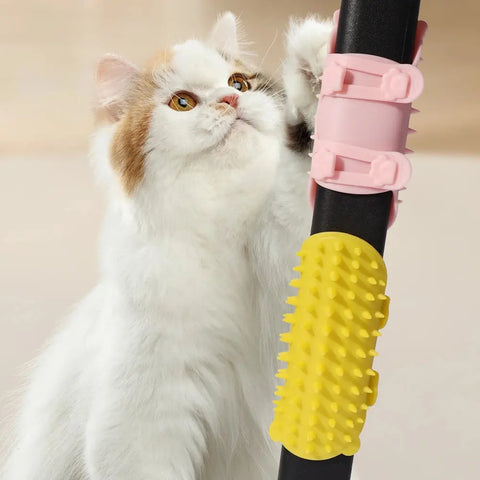 Pets Cat Hair Removal Massage Comb Cats Scratching Rubbing Brush Kitten Grooming Self Cleaning Wall Corner Cat Scratcher Combs Pet Products null