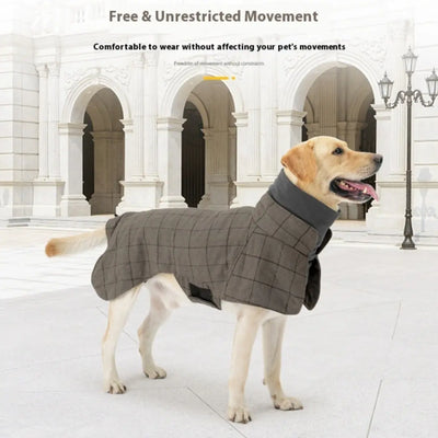 Dog Cotton Clothing British Style Dog Suit Vest Cold-proof Warm Dog Clothes Dog Cloak null
